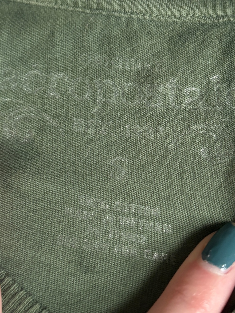 Y2K Aeropostale Longline Tee Fitted V-Neck Small | 2000s Earthy Fairy Grunge - Picture 7 of 7